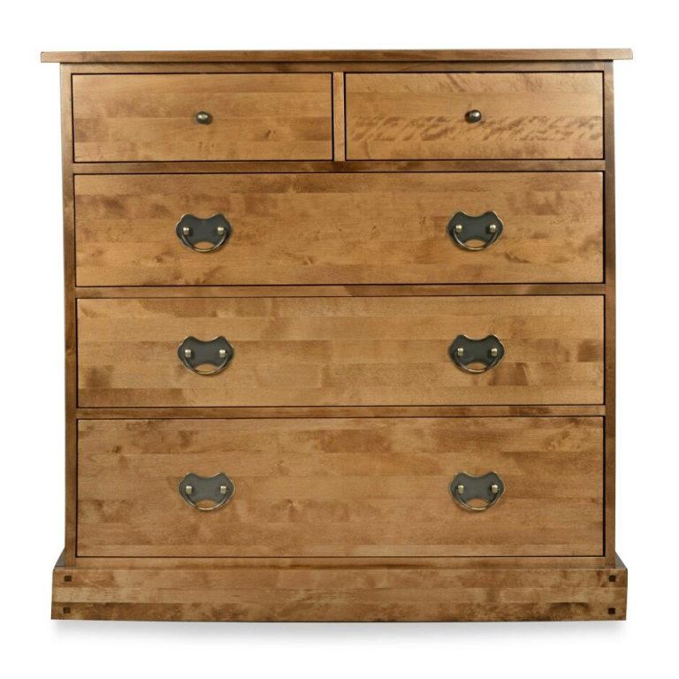 Garrat, honningfarget kommode med fem skuffer Laura Ashley