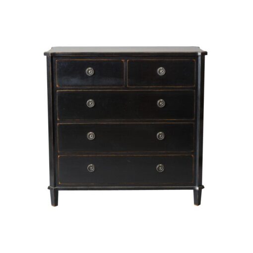 Henshaw – Black Large Chest – 5 Drawer