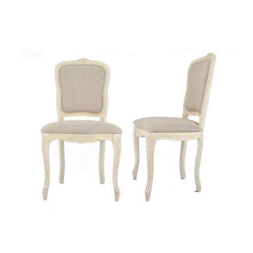 Provencale – Ivory Upholstered Dining Chairs-Pair