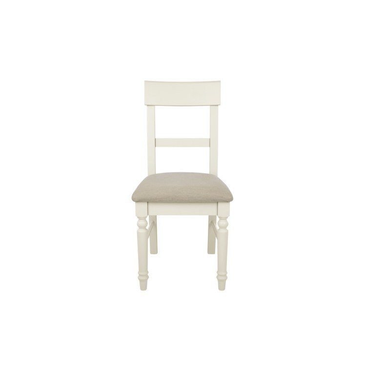 Dorset White Upholstered Dining ChairsPair Laura Ashley
