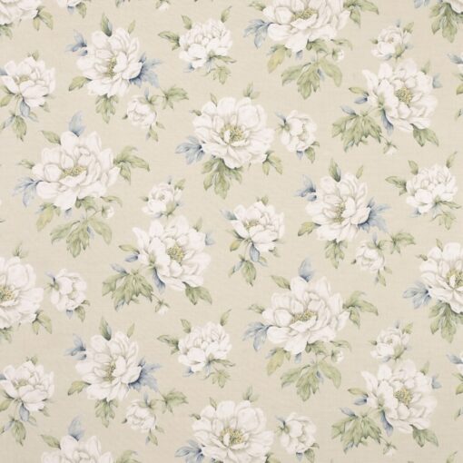 Wisley Natural Floral Linen/Cotton Curtain Fabric