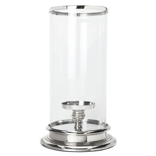 Extra Large Silver Cylinder Hurricane Lamp