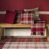 Cranbourne Wool Check Cushion Cranberry