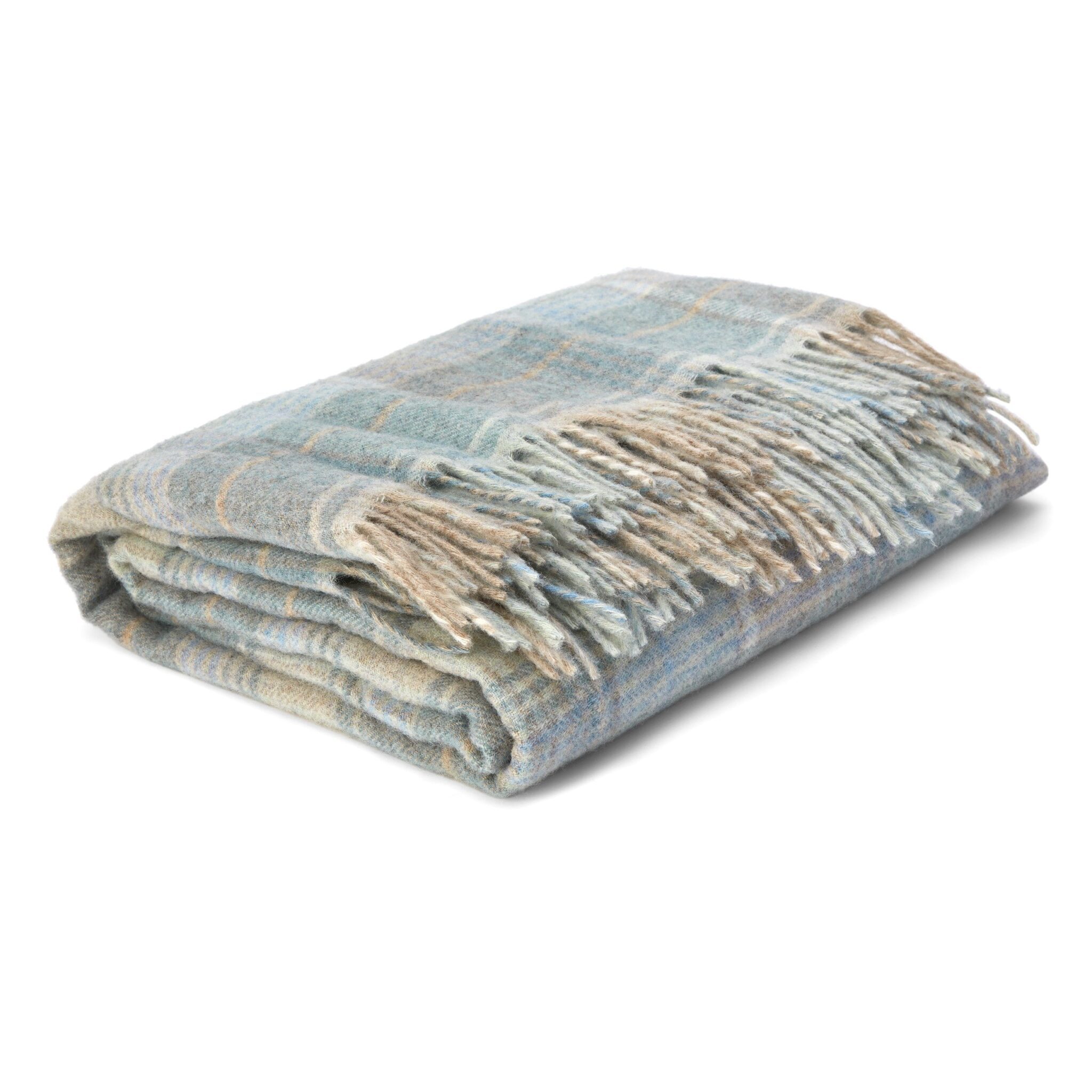 Cranbourne, rutete ullpledd i duck egg Laura Ashley