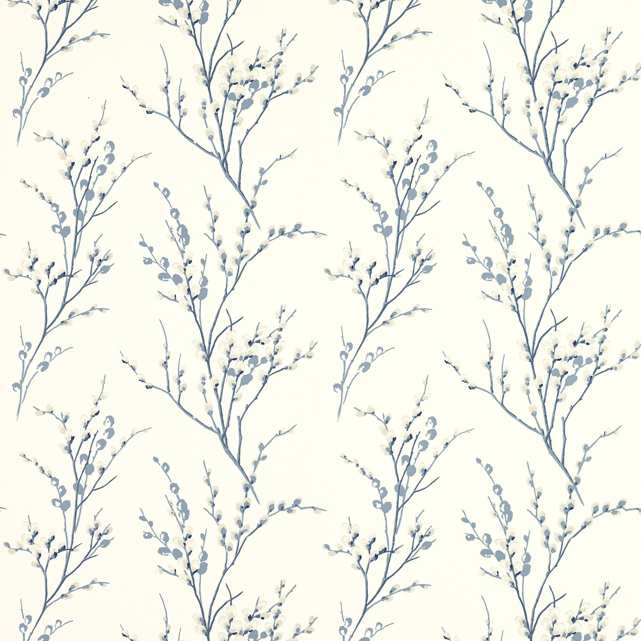 Tapet- gåsunger i blått/seaspray på offwhite bunn - Laura Ashley 