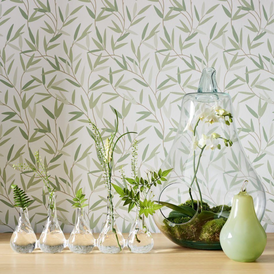 Willow Leaf Hedgerow Wallpaper - Laura Ashley