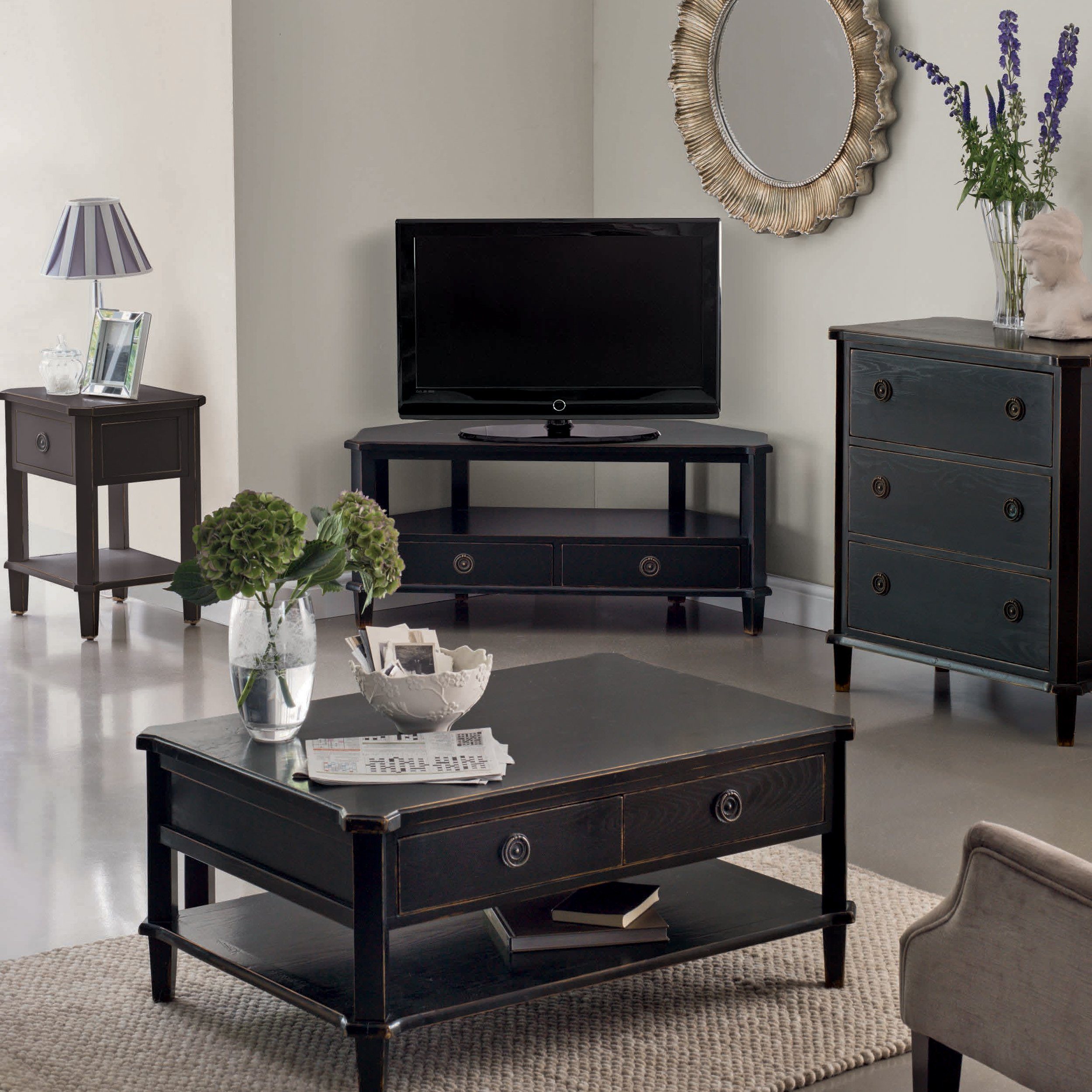 Henshaw Black Corner Television Laura Ashley