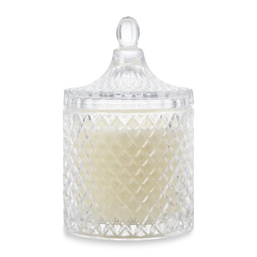 Large Faceted Jar Candle Unscented