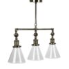 Isaac Bar Semi Flush Brass Pendant 3 Arm