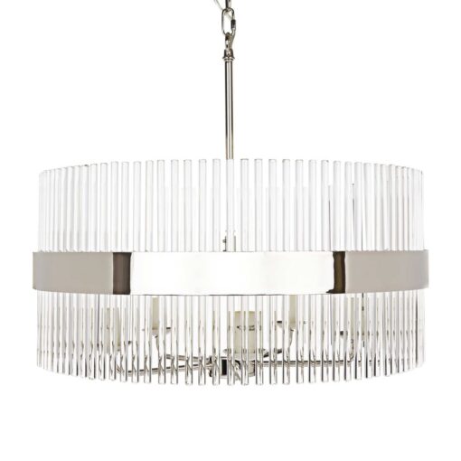 moderne taklampe med glasstaver