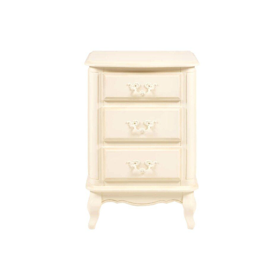 Provencale Ivory 3 Drawer Bedside Table Laura Ashley