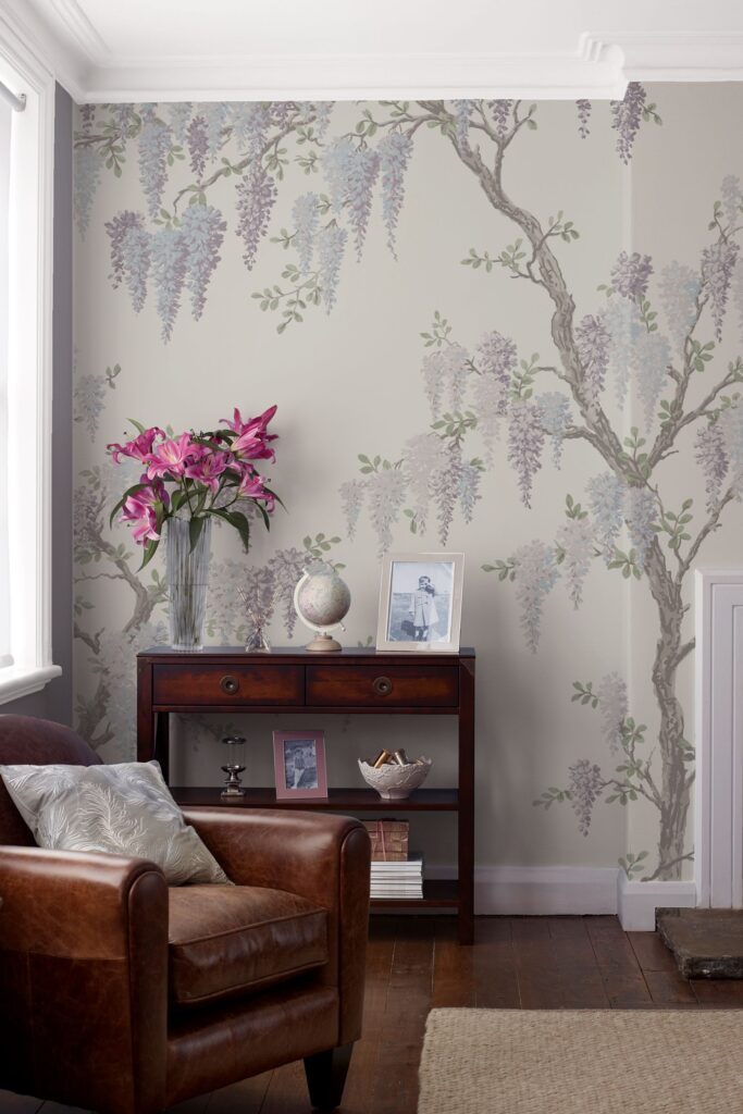 Wisteria Garden Mural Laura Ashley